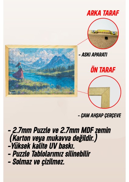 Ahşap Çerçeveli Puzzle - Tablo Hthp - 017 23 x 32 120 Parça fırsatları