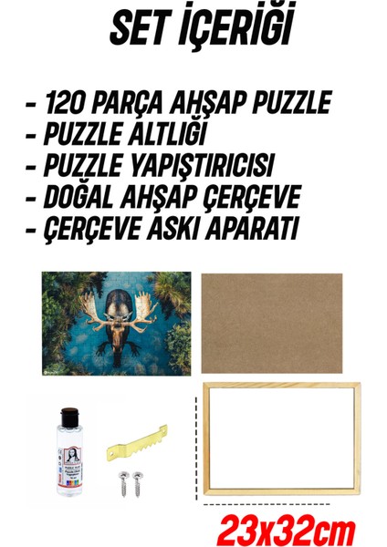 Ahşap Çerçeveli Puzzle - Tablo Hthp - 012 23 x 32 120 Parça modelleri