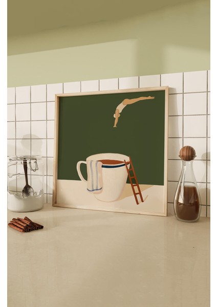 Ahşap Çerçeveli Mdf Kare Tek Tablo (Kendi Tablo Setinizi Oluşturacağınız Liste) MUTFAK02 23 x 23 Çerçeveli TX1183 fiyatları