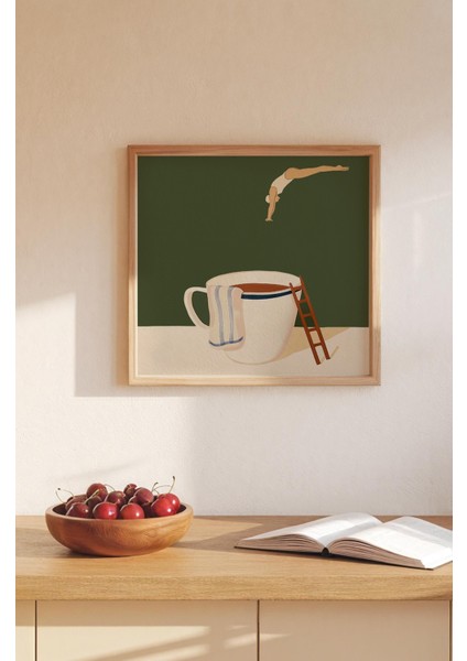 Ahşap Çerçeveli Mdf Kare Tek Tablo (Kendi Tablo Setinizi Oluşturacağınız Liste) MUTFAK02 23 x 23 Çerçeveli TX1183 modelleri