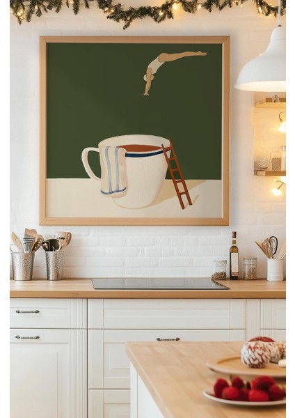 Ahşap Çerçeveli Mdf Kare Tek Tablo (Kendi Tablo Setinizi Oluşturacağınız Liste) MUTFAK02 23 x 23 Çerçeveli TX1183 fırsatları