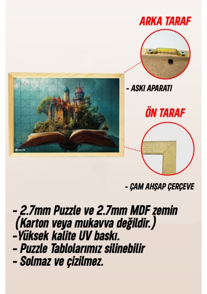 Ahşap Çerçeveli Puzzle - Tablo Hthp - 014 23 x 32 120 Parça indirimleri