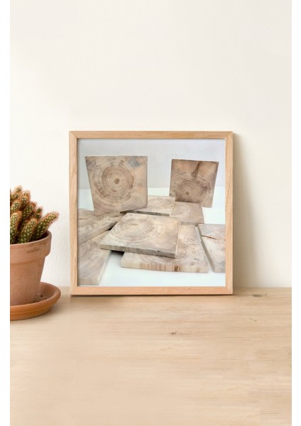 Ahşap Çerçeveli Mdf Kare Tek Tablo (Kendi Tablo Setinizi Oluşturacağınız Liste) TX1022 23 x 23