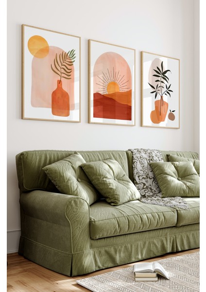 Dekorize Mdf Tablo Seti 3 Parça 3 mm - Çerçeveli Salon Oturma Odası Için Islami Duvar Dekoru 3005 32 x 42 fiyatları