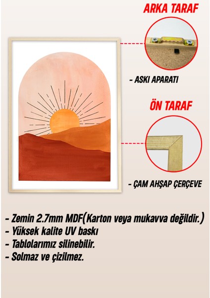 Dekorize Mdf Tablo Seti 3 Parça 3 mm - Çerçeveli Salon Oturma Odası Için Islami Duvar Dekoru 3005 32 x 42 modelleri