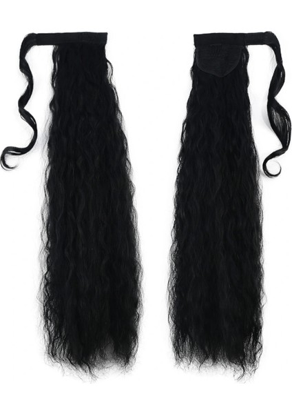 Bağlamalı Kabarık Dalgalı At Kuyruğu - Siyah fiyatları