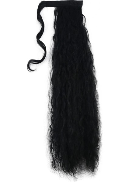 Bağlamalı Kabarık Dalgalı At Kuyruğu - Siyah modelleri