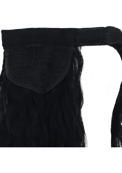 Bağlamalı Kabarık Dalgalı At Kuyruğu - Siyah indirimleri