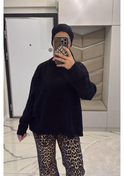 Kadın Siyah Yumoş Basıc Kazak fiyatları