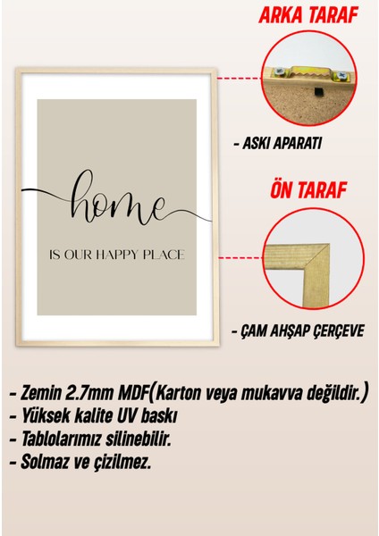 Dekorize Mdf Tablo Seti 3 Parça 3 mm - Çerçeveli Salon Oturma Odası Için Duvar Dekoru 3046 23 x 32 modelleri