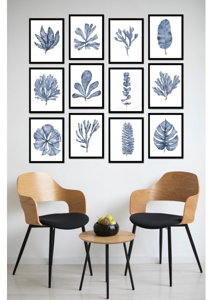 Dekorize Mdf Tablo Seti 12 Parça - Salon Oturma Odası Için Duvar Dekoru Çerçeve Görünümlü Onk 1036 13 x 17