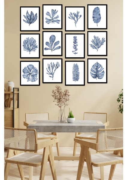 Dekorize Mdf Tablo Seti 12 Parça - Salon Oturma Odası Için Duvar Dekoru Çerçeve Görünümlü Onk 1036 13 x 17 fiyatları