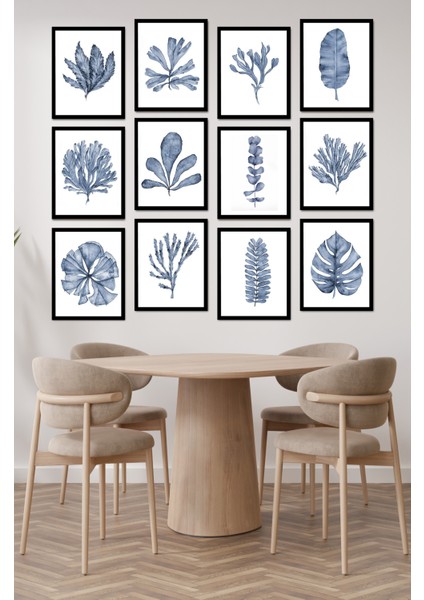 Dekorize Mdf Tablo Seti 12 Parça - Salon Oturma Odası Için Duvar Dekoru Çerçeve Görünümlü Onk 1036 13 x 17 modelleri