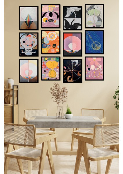 Dekorize Mdf Tablo Seti 12 Parça - Salon Oturma Odası Için Duvar Dekoru Çerçeve Görünümlü Onk 1007 13 x 17 fiyatları