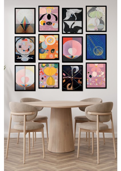 Dekorize Mdf Tablo Seti 12 Parça - Salon Oturma Odası Için Duvar Dekoru Çerçeve Görünümlü Onk 1007 13 x 17 modelleri