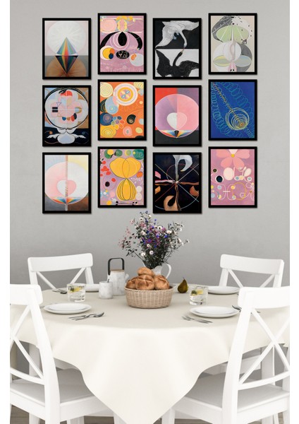 Dekorize Mdf Tablo Seti 12 Parça - Salon Oturma Odası Için Duvar Dekoru Çerçeve Görünümlü Onk 1007 13 x 17 fırsatları