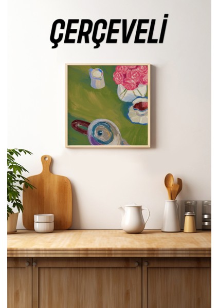 Ahşap Çerçeveli Mdf Kare Tek Tablo (Kendi Tablo Setinizi Oluşturacağınız Liste) MUTFAK03 23 x 23 Çerçeveli TX1105