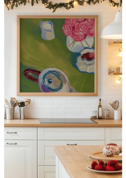 Ahşap Çerçeveli Mdf Kare Tek Tablo (Kendi Tablo Setinizi Oluşturacağınız Liste) MUTFAK03 23 x 23 Çerçeveli TX1105 fırsatları