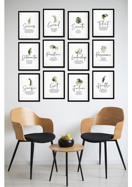 Dekorize Mdf Tablo Seti 12 Parça - Salon Oturma Odası Için Duvar Dekoru Çerçeve Görünümlü Onk 1002 13 x 17