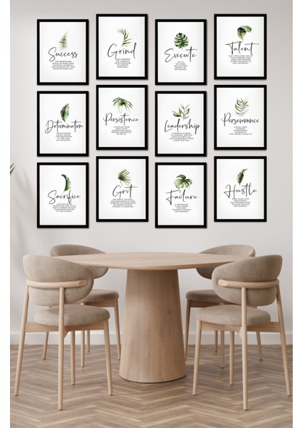 Dekorize Mdf Tablo Seti 12 Parça - Salon Oturma Odası Için Duvar Dekoru Çerçeve Görünümlü Onk 1002 13 x 17 modelleri