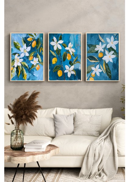 Ahşap Çerçeveli Mdf Tablo Seti Matisse, Bohem, Kusama Salon ve Oturma Odası Için ÇT3072 23 x 32 fiyatları