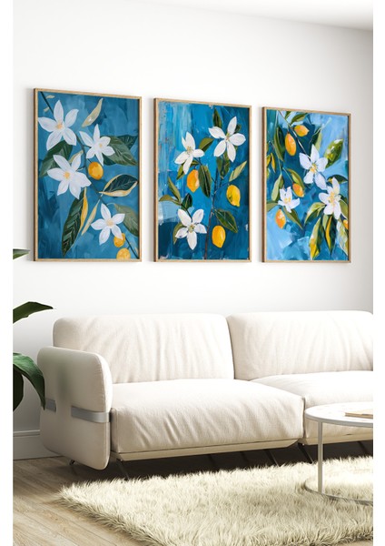 Ahşap Çerçeveli Mdf Tablo Seti Matisse, Bohem, Kusama Salon ve Oturma Odası Için ÇT3072 23 x 32 modelleri