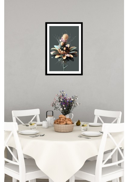 Notpa Tek Tablo Çerçeve Görünümlü Ahşap Duvar Tablosu A4 21 x 29.7 A4-28