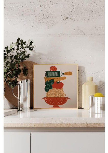 Ahşap Çerçeveli Mdf Kare Tek Tablo (Kendi Tablo Setinizi Oluşturacağınız Liste) MUTFAK03 23 x 23 Çerçeveli TX1185 indirimleri