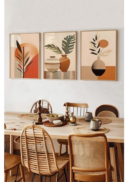 🖼️ Çerçeveli 3'lü Modern Tablo Seti – Varyantlı Ebat Seçenekleriyle Şıklık Katın! CRV1059 23 x 32 fiyatları