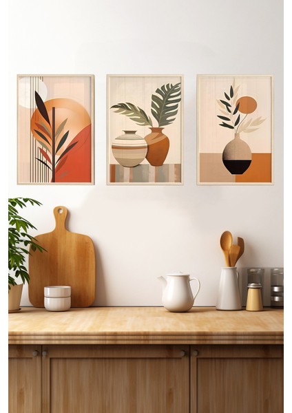 🖼️ Çerçeveli 3'lü Modern Tablo Seti – Varyantlı Ebat Seçenekleriyle Şıklık Katın! CRV1059 23 x 32 fırsatları