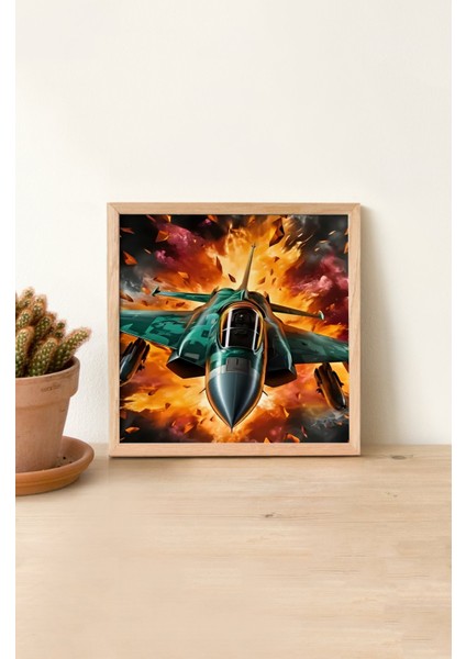 Ahşap Çerçeveli Mdf Kare Tek Tablo (Kendi Tablo Setinizi Oluşturacağınız Liste) Doğa 23 x 23 Çerçeveli TX1124