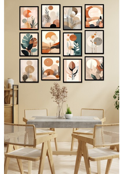 Dekorize Mdf Tablo Seti 12 Parça - Salon Oturma Odası Için Duvar Dekoru Çerçeve Görünümlü Onk Seri 13 x 17 Onk 1010 fiyatları
