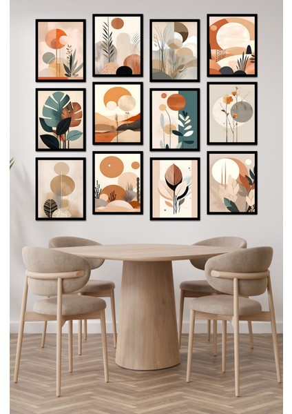 Dekorize Mdf Tablo Seti 12 Parça - Salon Oturma Odası Için Duvar Dekoru Çerçeve Görünümlü Onk Seri 13 x 17 Onk 1010 modelleri