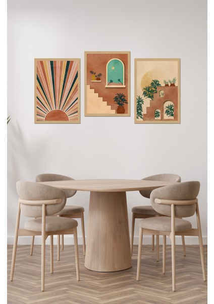 Dekorize Mdf 3 Parça 3 mm Çerçeve Görünümlü Bohem Tablo 3016 13 x 17 modelleri