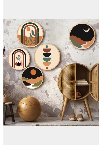 Dekorize Mdf 5 Parça Çerçeve Görünümlü Tablo Set 5010 50 x 70