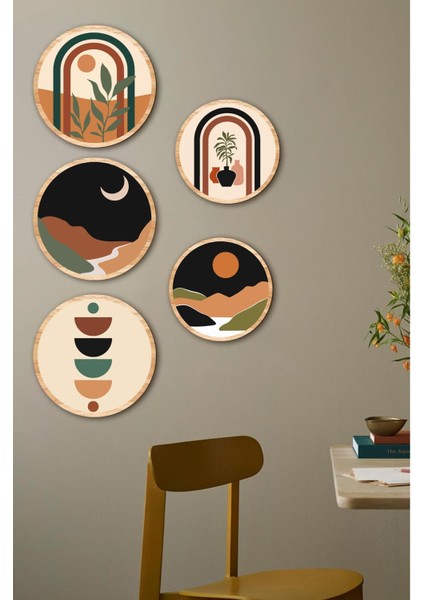 Dekorize Mdf 5 Parça Çerçeve Görünümlü Tablo Set 5010 50 x 70 modelleri