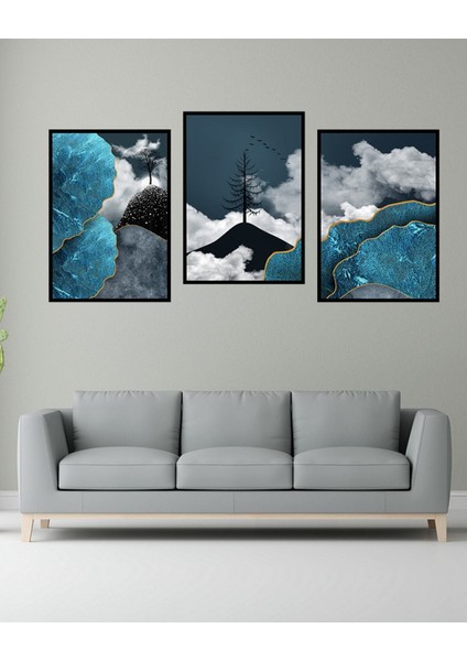 Dekorize Mdf Tablo Seti 3 Parça 3 mm - Salon Oturma Odası Için Duvar Dekoru 3040 13 x 17 fiyatları