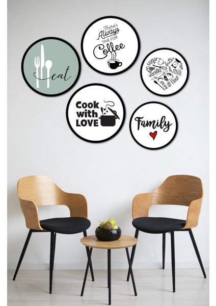 Dekorize Mdf 5 Parça Çerçeve Görünümlü Tablo Set 5019 50 x 70 modelleri