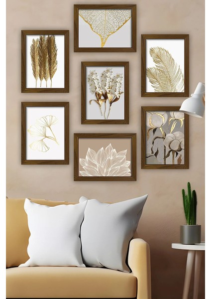 7'li 13X17 Ahşap Tablo Seti 7007