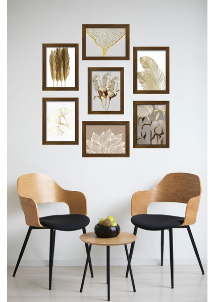 7'li 13X17 Ahşap Tablo Seti 7007 fiyatları