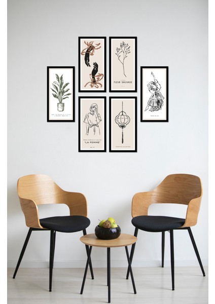 Modern Style Dekorize Mdf 7 Parça Çerçeve Görünümlü Tablo Set 10207 10 x 20 modelleri