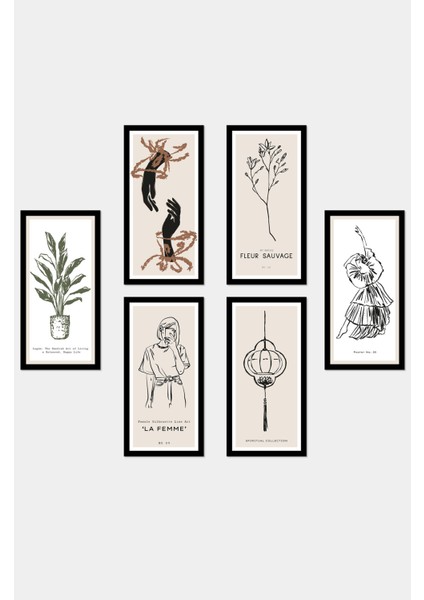 Modern Style Dekorize Mdf 7 Parça Çerçeve Görünümlü Tablo Set 10207 10 x 20 fırsatları