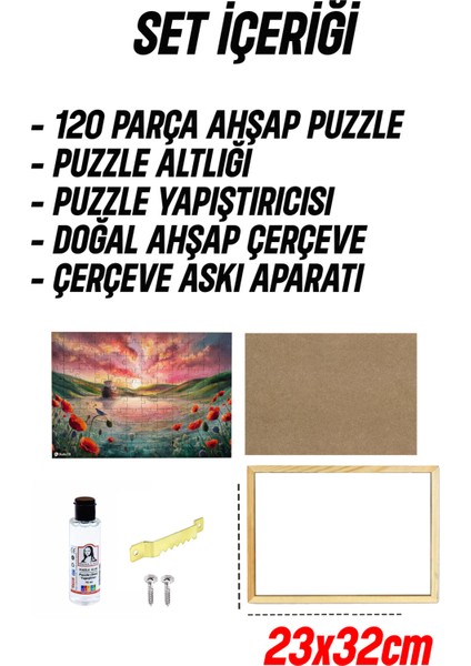 Ahşap Çerçeveli Puzzle - Tablo Hthp - 016 23 x 32 120 Parça modelleri