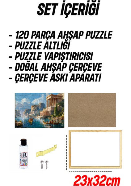 Ahşap Çerçeveli Puzzle - Tablo Hthp - 004 23 x 32 120 Parça fırsatları