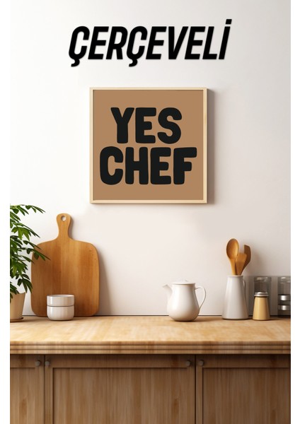 Ahşap Çerçeveli Mdf Kare Tek Tablo (Kendi Tablo Setinizi Oluşturacağınız Liste) MUTFAK03 23 x 23 Çerçeveli TX1095