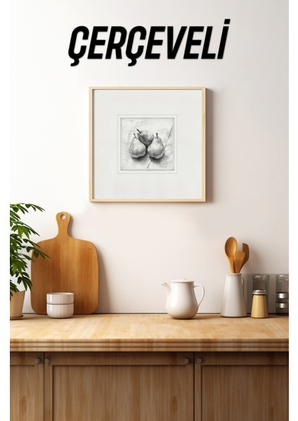 Ahşap Çerçeveli Mdf Kare Tek Tablo (Kendi Tablo Setinizi Oluşturacağınız Liste) MUTFAK03 23 x 23 Çerçeveli TX1098