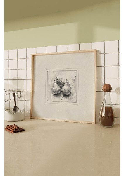 Ahşap Çerçeveli Mdf Kare Tek Tablo (Kendi Tablo Setinizi Oluşturacağınız Liste) MUTFAK03 23 x 23 Çerçeveli TX1098 fiyatları