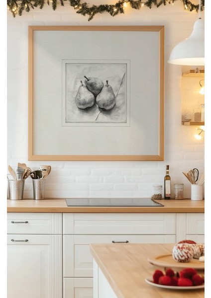 Ahşap Çerçeveli Mdf Kare Tek Tablo (Kendi Tablo Setinizi Oluşturacağınız Liste) MUTFAK03 23 x 23 Çerçeveli TX1098 fırsatları