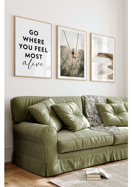 Dekorize Mdf Tablo Seti 3 Parça 3 Mm- Çerçeveli Tablo Seti Salon Oturma Odası Için Duvar Dekoru 3012 23 x 32 fiyatları