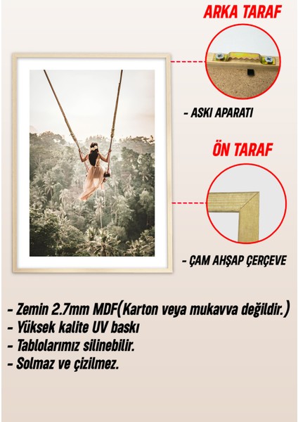 Dekorize Mdf Tablo Seti 3 Parça 3 Mm- Çerçeveli Tablo Seti Salon Oturma Odası Için Duvar Dekoru 3012 23 x 32 modelleri